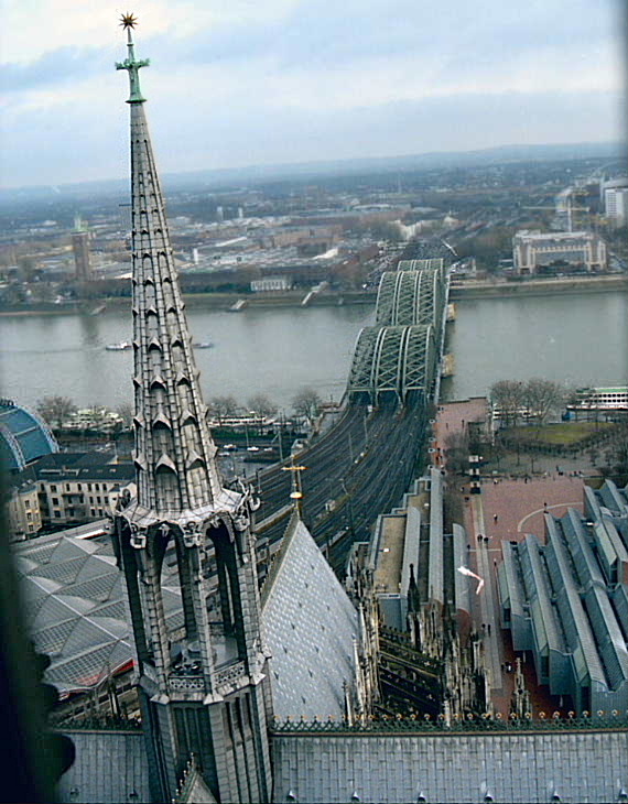 Cologne, Germany...the Hohenzollernbrucke Bridge, busiest railroad bridge in the world