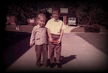 with evil brother, Darrel, Easter 1968