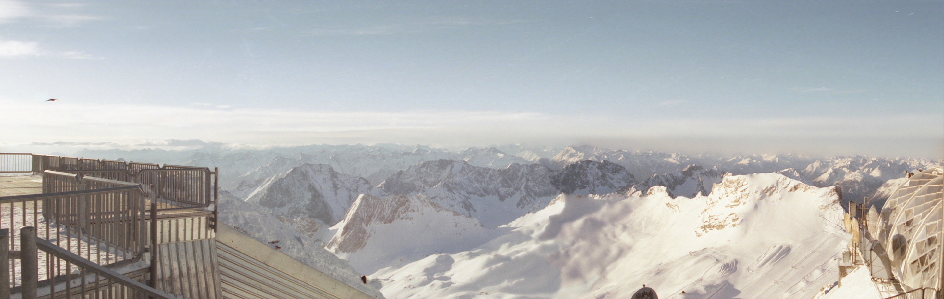 Looking towards Austria, Switzerland, and Italy from Zugspitz, the highest point in Germany
