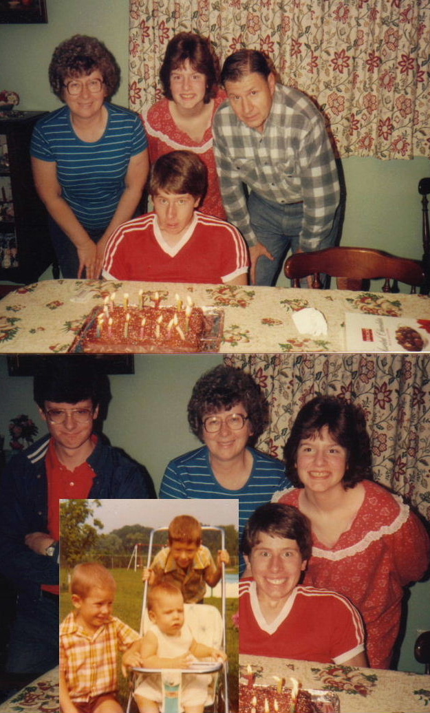 Dad is great...gives us the chocolate cake...>>>